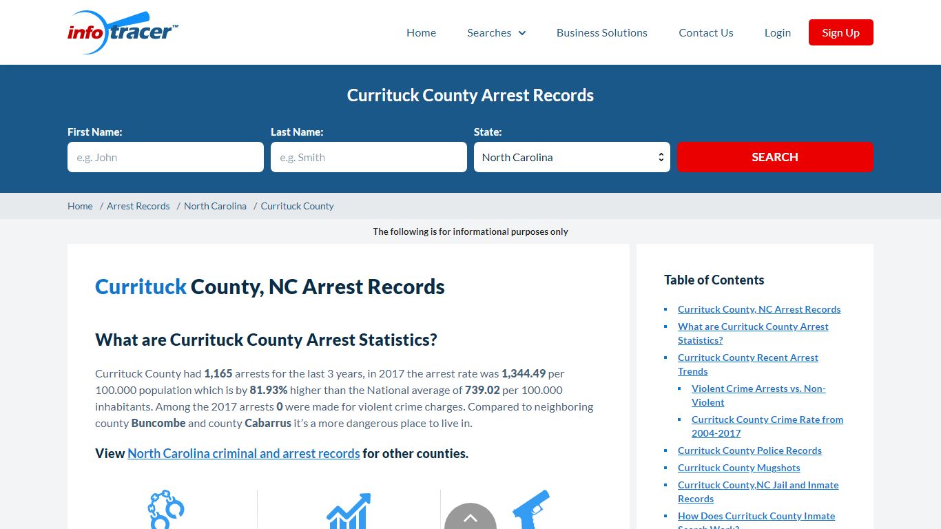 Currituck County, NC Arrest Records - Infotracer.com