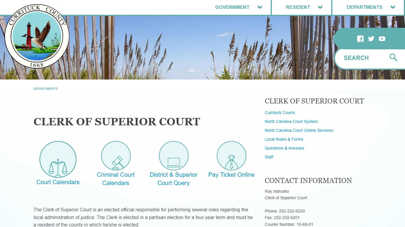 Clerk of Superior Court – Currituck County